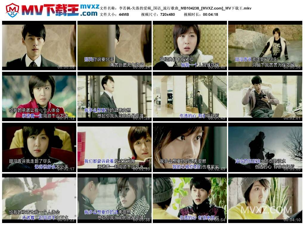 李若枫-失落的爱频_国语_流行歌曲_MB104238